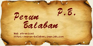 Perun Balaban vizit kartica